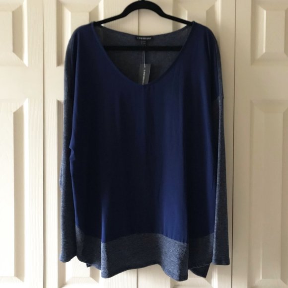 NEW Lane Bryant Mixed-Fabric Ribbed Tee 18/20 - Picture 3 of 10